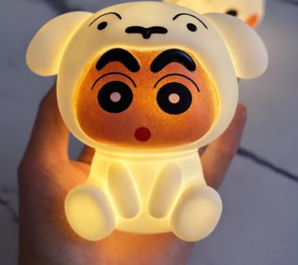 Image of Shin-chan Night Light for Kids, Cartoon LED Night Lamp, Baby Night Light Soft White Glow, Bedside Lamp for Children Bedroom, Cute Anime Lamp Home Decor Light with Switch (Material: Plastic)