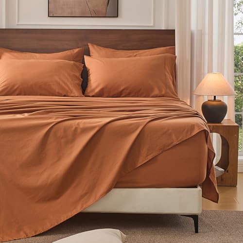 Image of Bedlifes 100% French Linen King Bedding Set - 18-24 inch Extra Deep, 4-Piece | Soft & Durable, Breathable & Cooling, Flax Linen Sheet, OEKO-TEX Certified, Moisture Wicking, Easy Care, Machine Washable