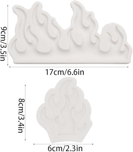 Miniatura 2 de 3 moldes de fondant de llama, moldes de silicona para decoración de pasteles de fuego, moldes en forma de llama para Sugarcraft Cake Border Decor