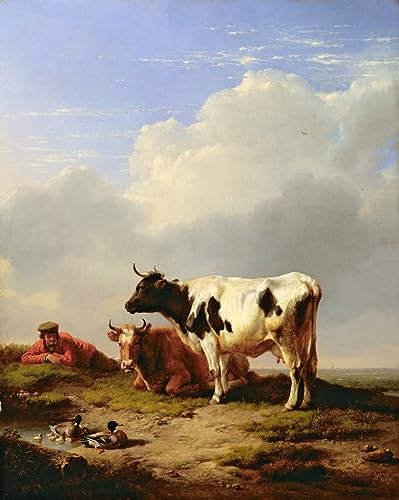 Toile de peinture Eugene Verboeckhoven pour la décoration de la chambre à coucher