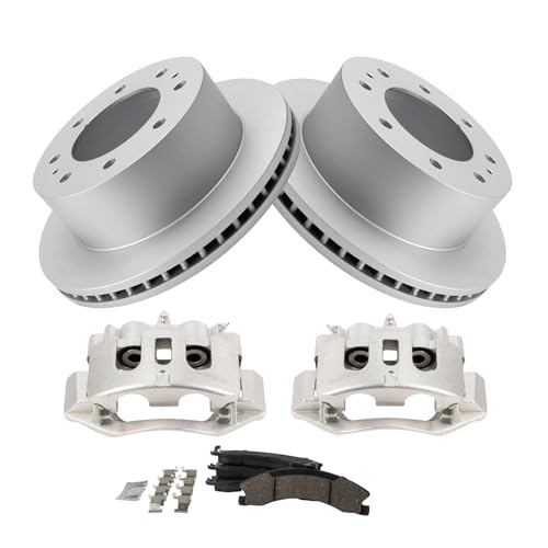 Image of TRQ Rear Brake Pad & Rotor Kit Compatible with 2011-2019 Chevrolet Suburban 3500 HD 2011-2019 GMC