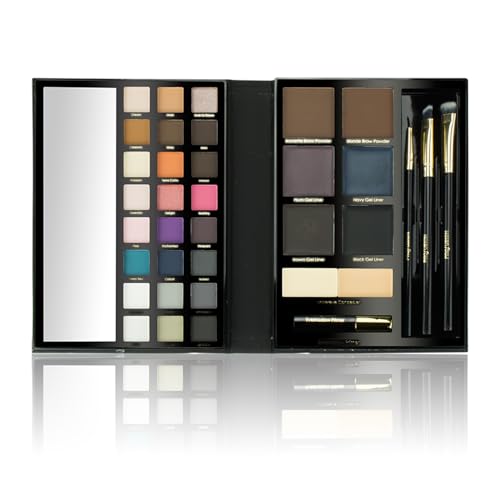 Profusion Cosmetics Trendsetter Eyeshadow Palette - 24 Shade Eye Makeup Kit with Gel & Powder Liners, Concealers, Primer & Brushes for Blending, Defining & Shading, All-in-One Eye Enhancing Set