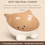 Katzennapf Keramik – 125 ml Ø13,8 cm – Elegante Schale für Katzen in Grau – Flamingo Katzennapf Puzi Grau