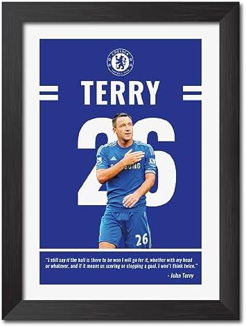 TenorArts John Terry Poster Chelsea Laminated Photo Framed Painting with Matt...