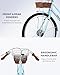 VIRIBUS Beach Cruiser Bike for Women, Step Through Bike with Ratten Basket, Rack & Lock, 26 inch 1 Speed, City Commuter Cruiser Bike, Adult Bicycle for Short Ladies Female Seniors 330 lb. Blue