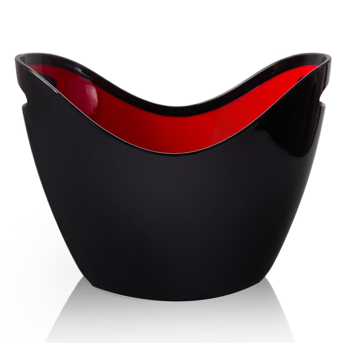 Relaxdays Secchio per il Ghiaccio, Cestello 6l, Portaghiaccio per Birra, Vino, Champagne, 25,5x34,5x26 cm, Trasparente
