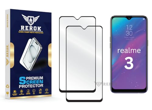 Image of Gorilla Tempered Glass Screen Protector Compatible with Realme 3 [Pack of 2] | Edge-to-Edge, Bubble-Free, Case Friendly, Easy Installation Kit