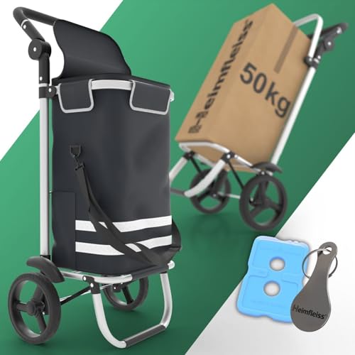Heimfleiss® Chariot de Courses Pliable 56L | Caddie de...