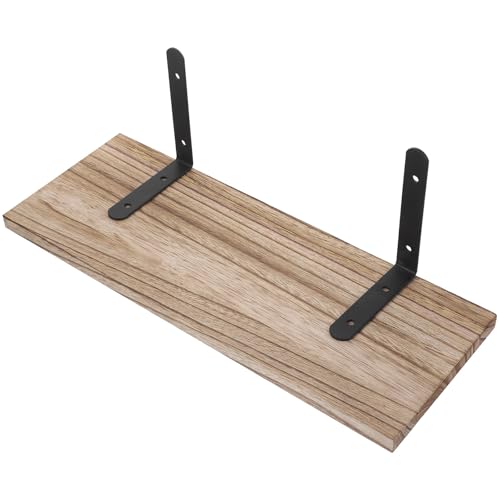 BESTYASH Rustic Solid Wood Wall Floating Shelf, Single Paulownia Wood