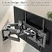 TV Wall Bracket for 26-70 Inch TVs and Screens - Swivel Tilt TV Brackets - Full Motion TV Wall Mount - VESA:100x100-400x400mm - Up to 45kg - With Spirit Level