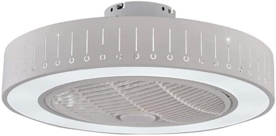 Ceiling Fan, 22”LED Smart Remote Control Ceiling Fan with Light Invisible Fans Home Lighting Round Living Room Bedroom Ceiling Light Gazebo Fan