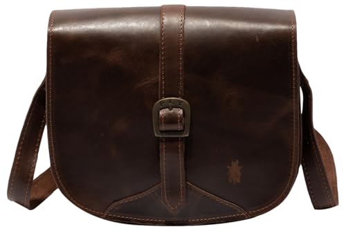 Fly London GLOU751FLY Retro Shoulder Bag, DK.BROWN