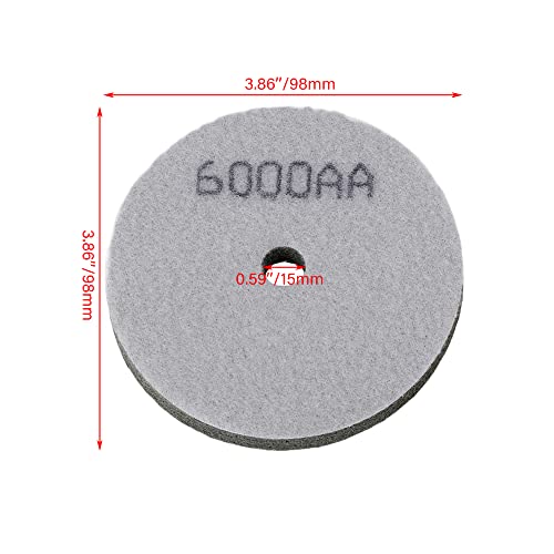 Rdexp 4-Inch Dia Sponge Polishing Pad Marble Diamond Polishing Pad (6000 Grit) #TOP3