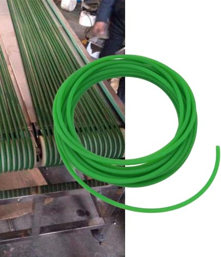 1/2 Antriebsriemen aus Urethanschlauch, Premium Polyurethan PU-Rundriemen mit rauer Oberfläche PU-Antriebsriemen für den Antrieb (grün)(3mm*10m)