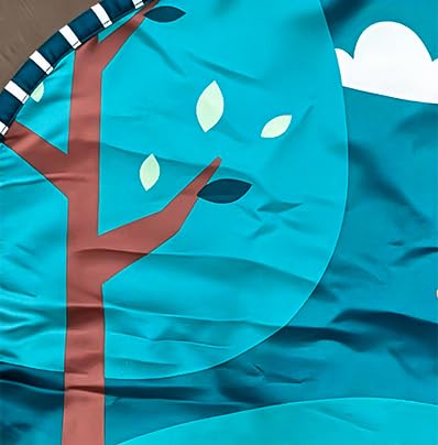 Joryuek Baby Play Gym Mat,Tummy Time Activity Mat, Lake Blue