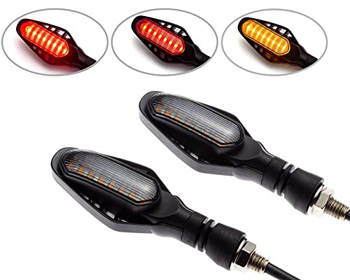 Moto Clignotants LED Noir Custom Éclairage Arrière Intégrable