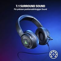 Razer Kraken V3 X USB - Kabelgebundenes USB-Gaming-Headset (Ultra leicht mit 285g, Triforce 40mm Treiber, HyperClear Kardioiden-Mikrofon, 7.1 Surround Sound, Chroma RGB) Schwarz – Ansicht 7