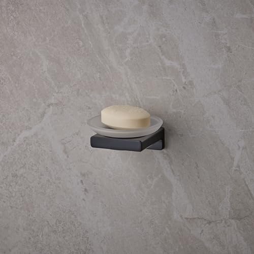 hansgrohe AddStoris - Seifenschale, Seifenablage für Wandmontage, verdeckte Befestigung, Badezimmer Zubehör, Mattschwarz, 41746670 4