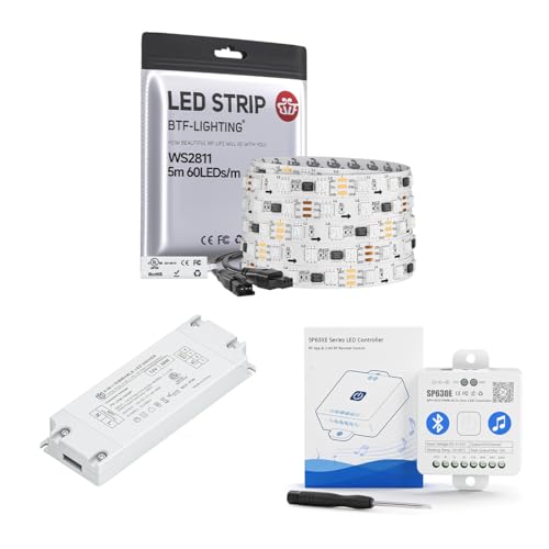 Cinta LED RGB WS2811 16.4 pies 60 LED/m 12V DC dimmable miniatura 1