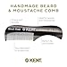 KENT A 81T Graphite X-Small Men's Beard Mustache Pocket Comb, Fine Toothed for Facial Hair Grooming and Styling. Hand-Made of Quality Cellulose Acetate, Saw-cut Hand Polished. Made in England