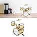 Mini Desktop Drum Set, Copper Drum Miniature with Case, Percussion Instrument Model for Collectors, Home Decor, Music Stores