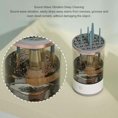 Limpador de Pincéis de Maquiagem Elétrico, Limpador de Pincéis Cosméticos, Limpador de Pincéis de Ma