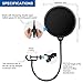 Isolation Shield With Pop Filter,Aokeo Studio Recording Microphone Isolation Shield,High density absorbent foam is used to filter vocal. Suitable for Blue Yeti and other condenser microphones