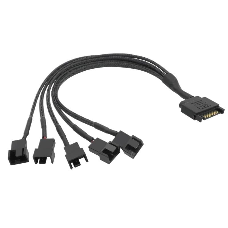 Cable Adaptador Splitter de Alimentación SATA a 3 Pin y 4 Pin miniatura 5