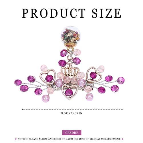 Casdre Pink Princess Hair Clip Purple Pearl Small Hair Barrette Candy Kids Hair Pieces Rhinestone Hair Accessories For Girls #TOP4