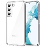 JETech Case for Samsung Galaxy S22 5G 6.1-Inch, Non-Yellowing Shockproof Bumper Protective Phone Cover, Anti-Scratch Hard PC Back (Clear)