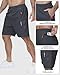 Zzkouine Sporthose Herren Kurz Leicht Trainingshosen Kurze Hosen Herren Sport Shorts Männer Sommer Jogginghose mit Reißverschlusstaschen 2er Pack, Schwarz/Dunkelgrau L