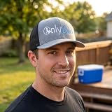Eachnice Only Dads Embroidered Trucker Hat Adjustable Cap Dad Hat for Men Father's Day Birthday Gift for Dad from Daughter Son (Black Black)