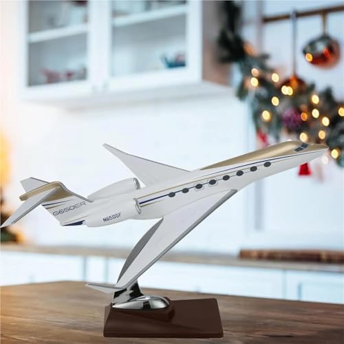 Avión en miniatura Gulfstream G650 de 32 cm, decoración sofisticada para oficinas 6