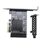 Fabater PCIe 4X auf 9 Port 3.0 Erweiterungskarte, 6 Gbit/s PCIe GEN3 Festplattenadapter mit Hot-Swap und AHCI-Kompatibilität, für 10 11 2003 und -Systeme