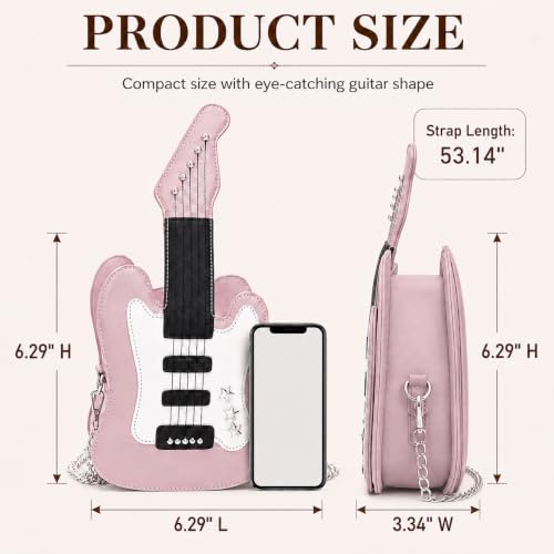Bolso de mano creativo para guitarra, violín y piano de cuero PU miniatura 3