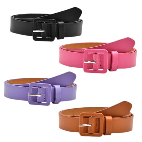 4pcs Belts Stylish Waist Belts and Versatile Imitation Fashion Accessories for Dresses and Jeans