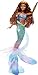 Mattel Disney The Little Mermaid Deluxe Ariel Doll with Iridescent Tail, Hair Jewelry Beads & Display Stand, Inspired by the Movie