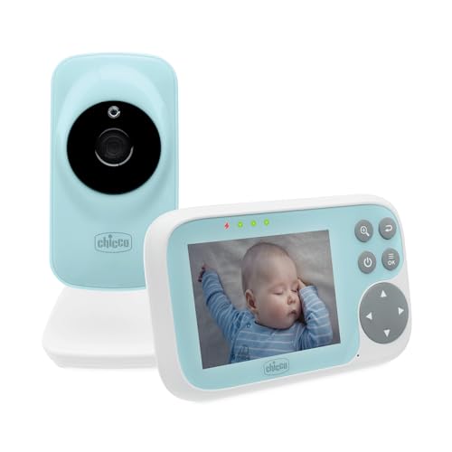 Chicco Baby Monitor Video Start, con Schermo a Colori 3.2 pollici, Portata 200 m, Visione Notturna Infrarossi, Funzione Smart Eco Mode, Batteria Ricaricabile
