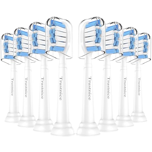 Trustnice Ersatzbürsten für Philips Sonicare Elektrische Zahnbürste, Bürstenköpfe Aufsätze Passend für All Snap-on Zahnbürste, 8er Weiß