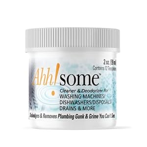 2 in 1 Washing Machine/Dishwasher Bio Cleaner & Deodorizer Gel, 24 Cleanings in a single container, Septic Safe Formula to clean inside out of Front End, Top End, HE Washing Machines and Dishwashers