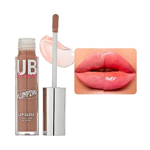 Ruby Kisses Plumping Lip Gloss – Hydrating, Volumizes, High-Shine, Cruelty-Free Lip Plumper, Smoothing, Instinct Lip Maximizer, 4 Colors, 0.15 FL oz. (NUDE)