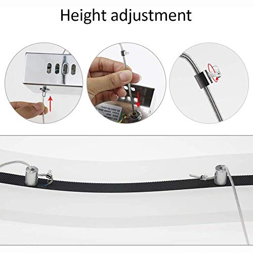Candelabro LED regulable moderno con lámpara de techo ajustable tricolor 3