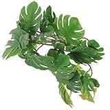 SEWOART 吊り下げ式人工植物 テラリウム用装飾 リプル水槽の目隠し クリエイティブな爬虫類ケージインテリア 製 柔軟な 人工の葉
