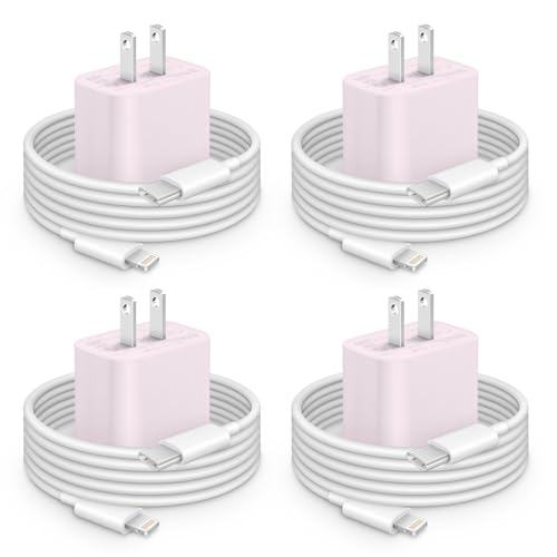 4 Pack for Type C Fast Charger Phone with [MFi Certified] 6 FT USB C Phone Charging Cord, 20W PD Phone 14 13 Fast Charging Compatible with iP14 13 12 11 Pro Max,14 Plus-Purple