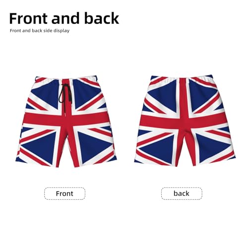 British Flag Youth Beach Pants, Soft and Breathable, with Drawstring Waist, Suitable for Sports and Leisure.2