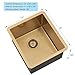 13 Inch Gold Bar Sink Undermount-VASOYO 13x15 Inch Undermount Bar Sink Gold Small Rv Kitchen Sinks Outdoor Island Sinks 16 Gauge Stainless Steel Single Bowl Basin with Bottom Grid
