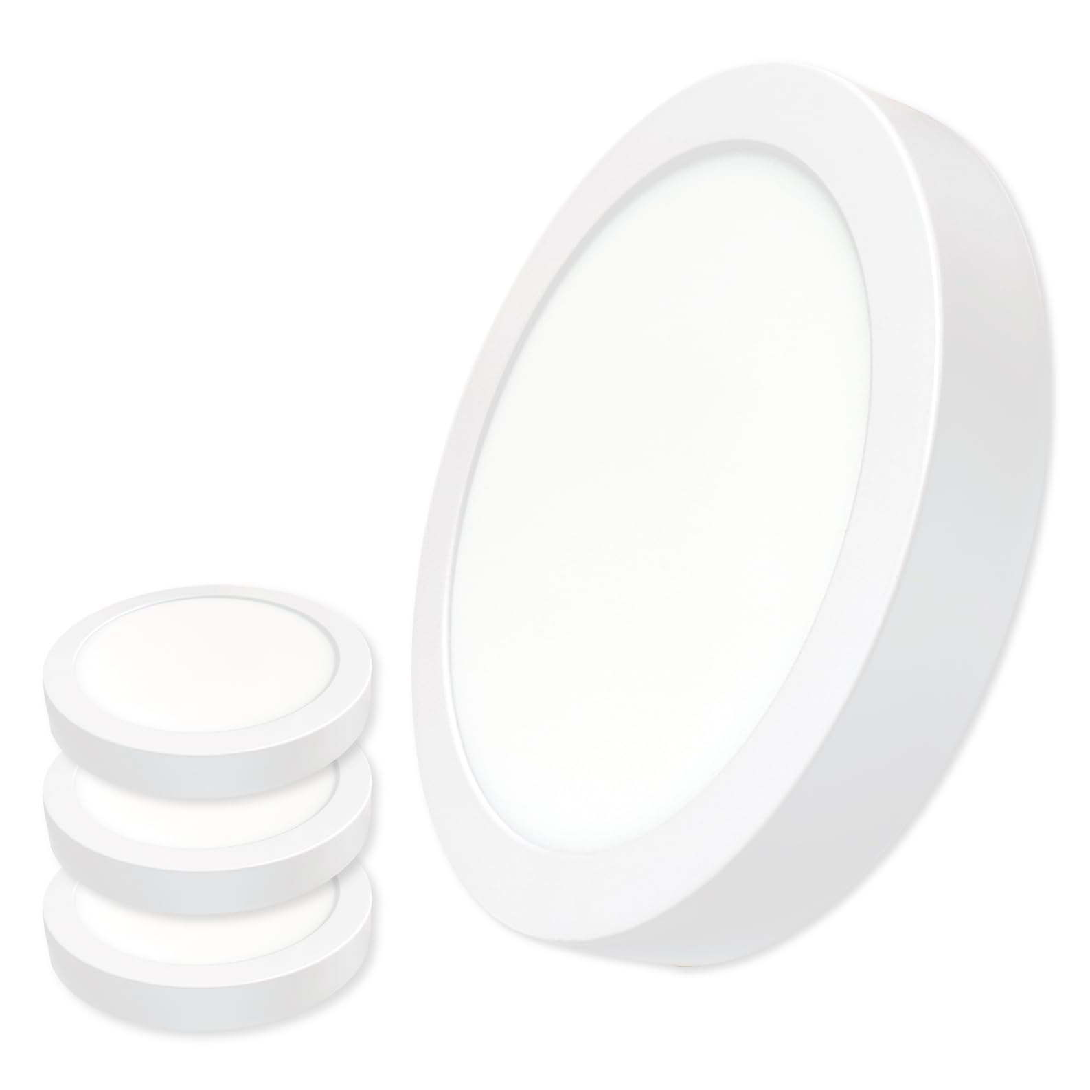 LED ATOMANT 4x Plafon LED Superficie 300mm 24W CCT 3000-6500K 2200lm | Con Selector de color CCT, Driver incluido
