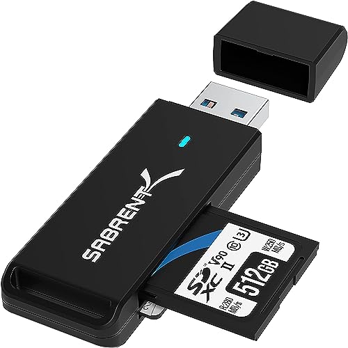 SABRENT Lector de Tarjetas SD y Micro SD USB 3.0 [CR-T2MS]
