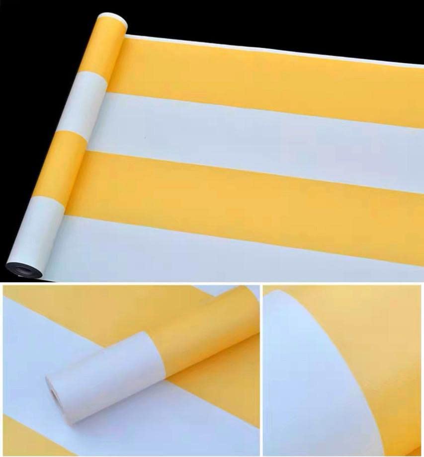 CRIMSON DECORS™ Yellow and White Stripes SELF Adhesive Wallpaper for Living Room Hall Bed Room Peel and Stick Vinyl Wallpaper - 200 * 45CM - 9SQ FT Approx (B0BRXJFFSW) Amazon Price History, Amazon Price Tracker