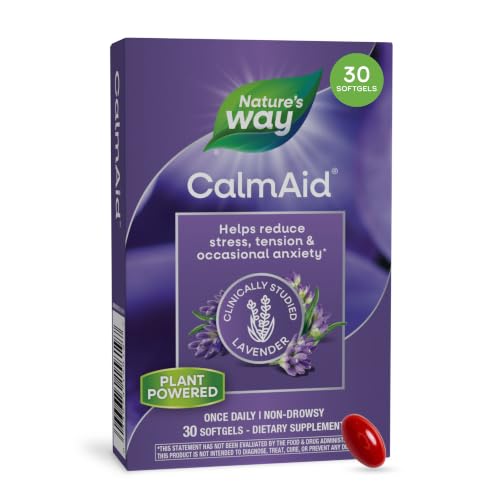 7 Best Supplements for Anxiety and Stress After 50 (What Actually Works) 8 Nature's Way CalmAid Lavender Oil Supplement for Calm & Stress Support*, Clinically Studied Silexan Lavender Oil, Non-Drowsy, Daily Softgels, 30 Count